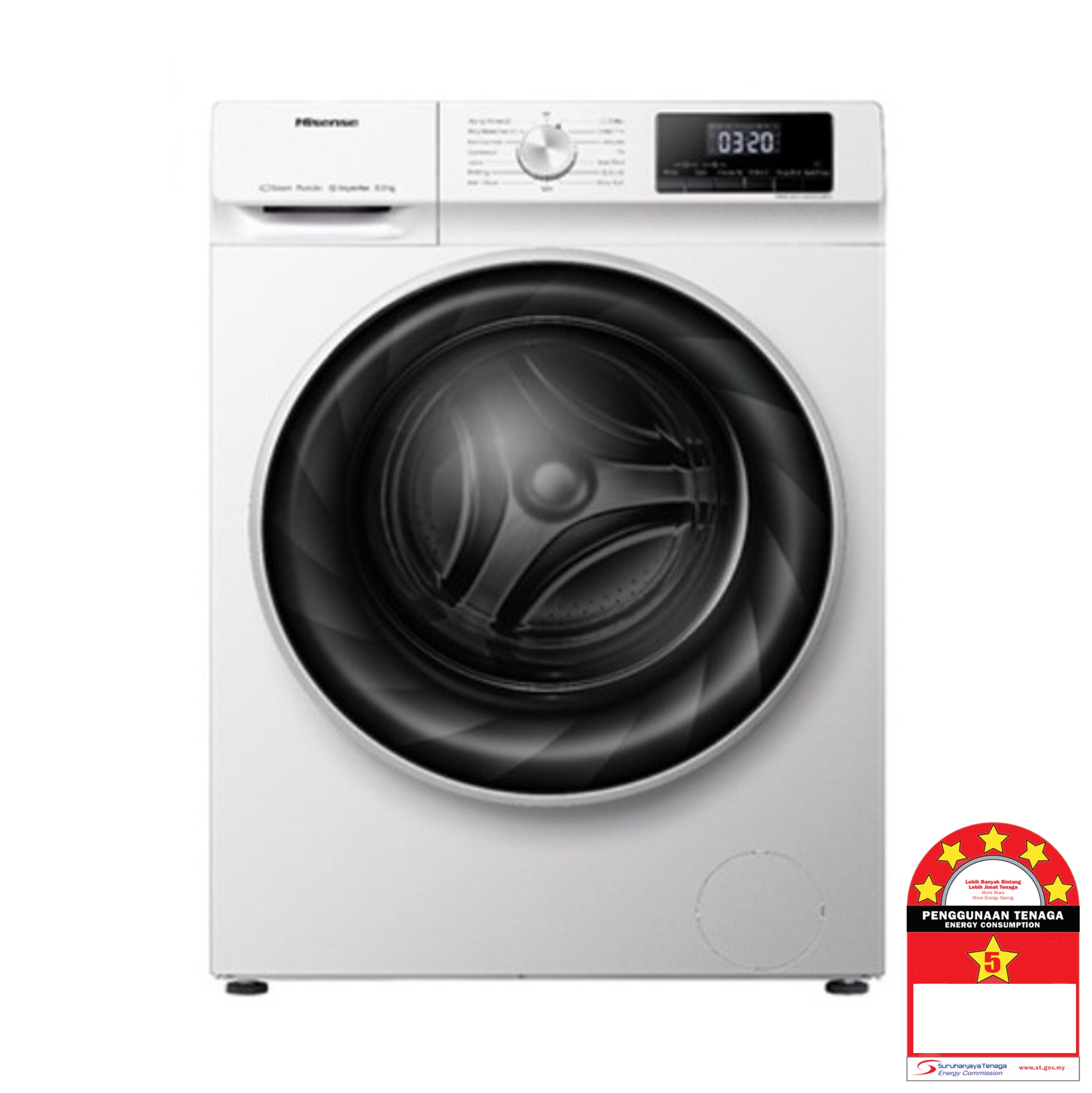 HISENSE 8.5KG INVERTER FRONT LOAD WASHER